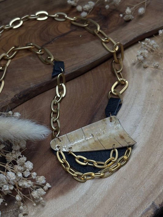Statement Birchbark Necklace