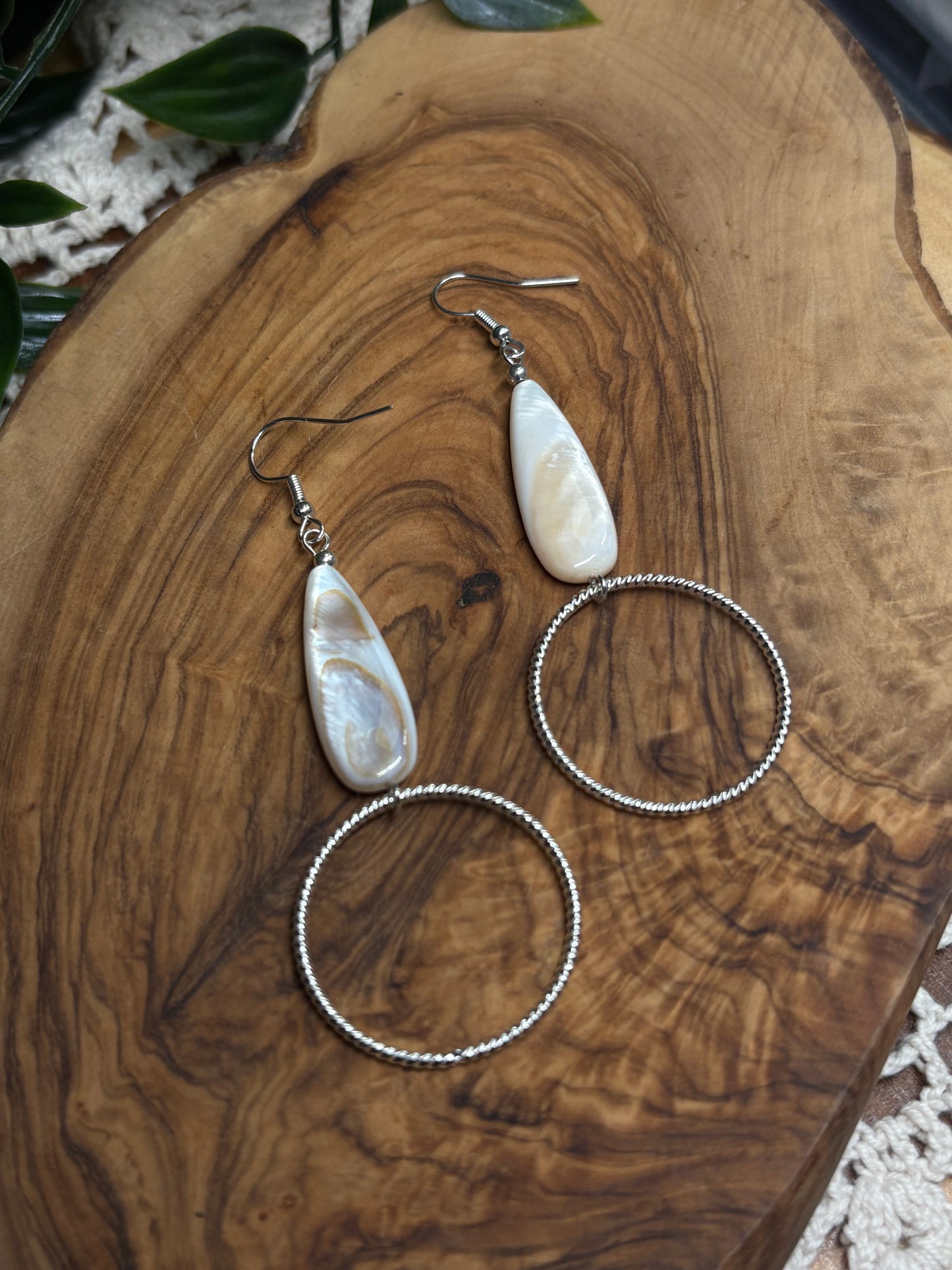 Gold Shell Drop Earrings