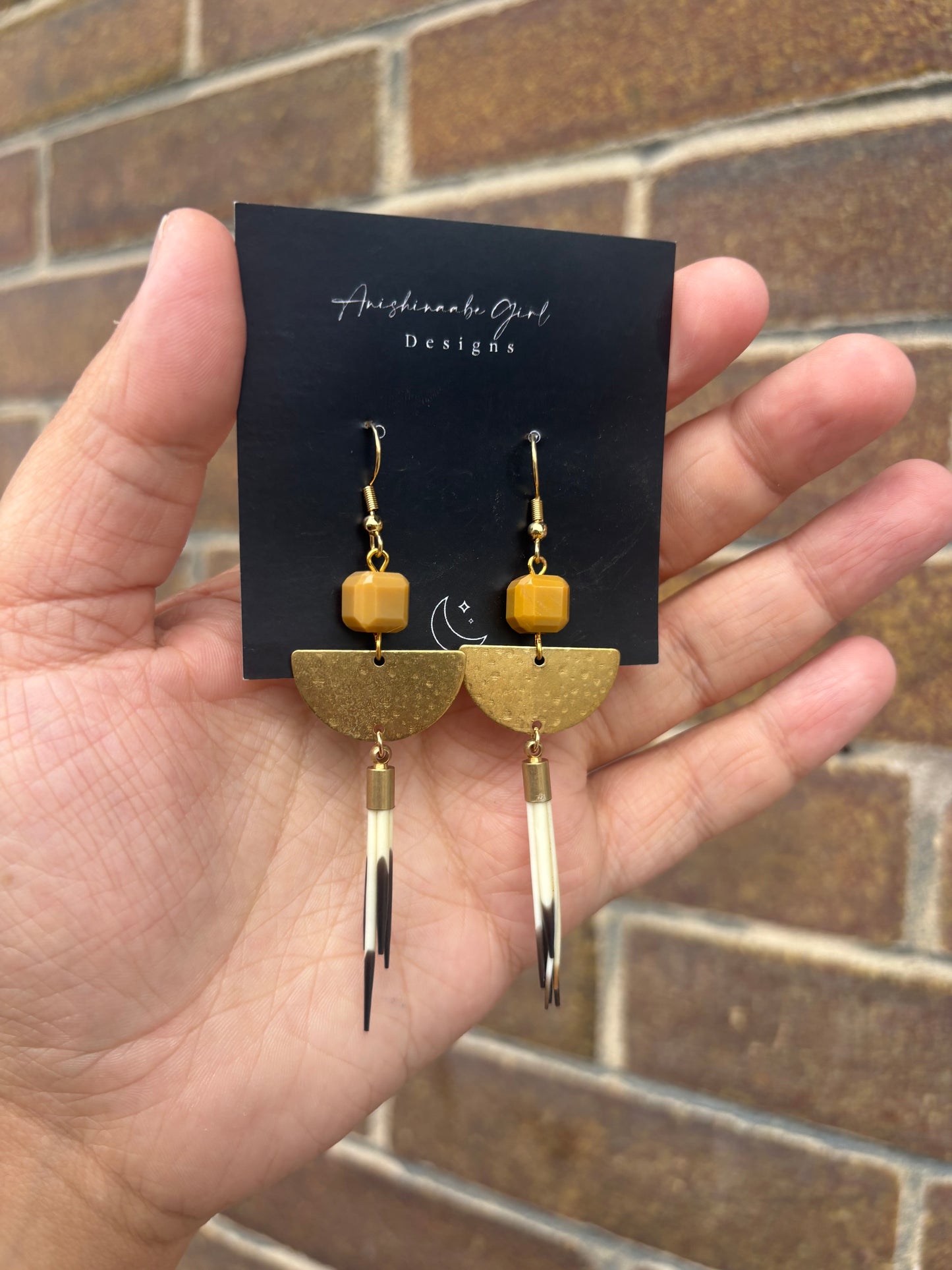 Porcupine Quill Drop Earrings