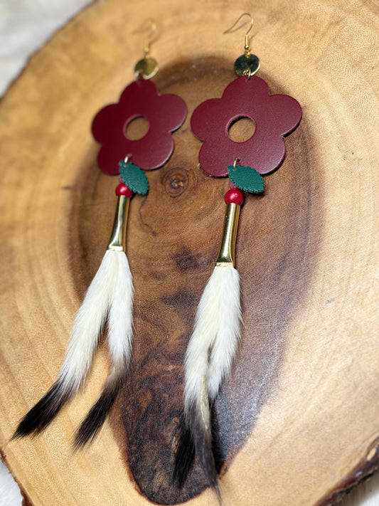 Ermine Blooms - Burgundy