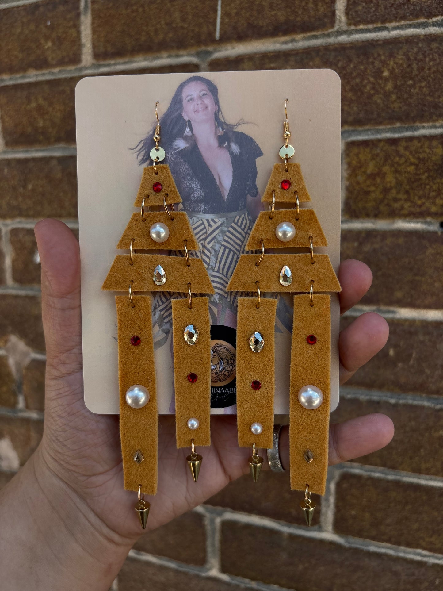 Home Tanned Moose Hide Earrings