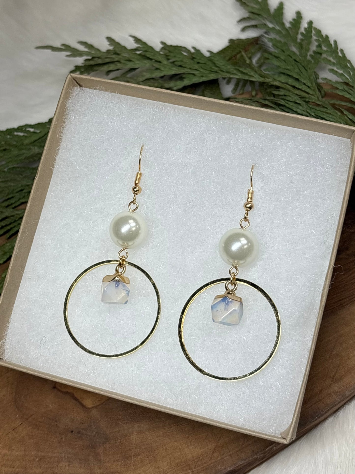 Gem Stone Earrings - Moonstone