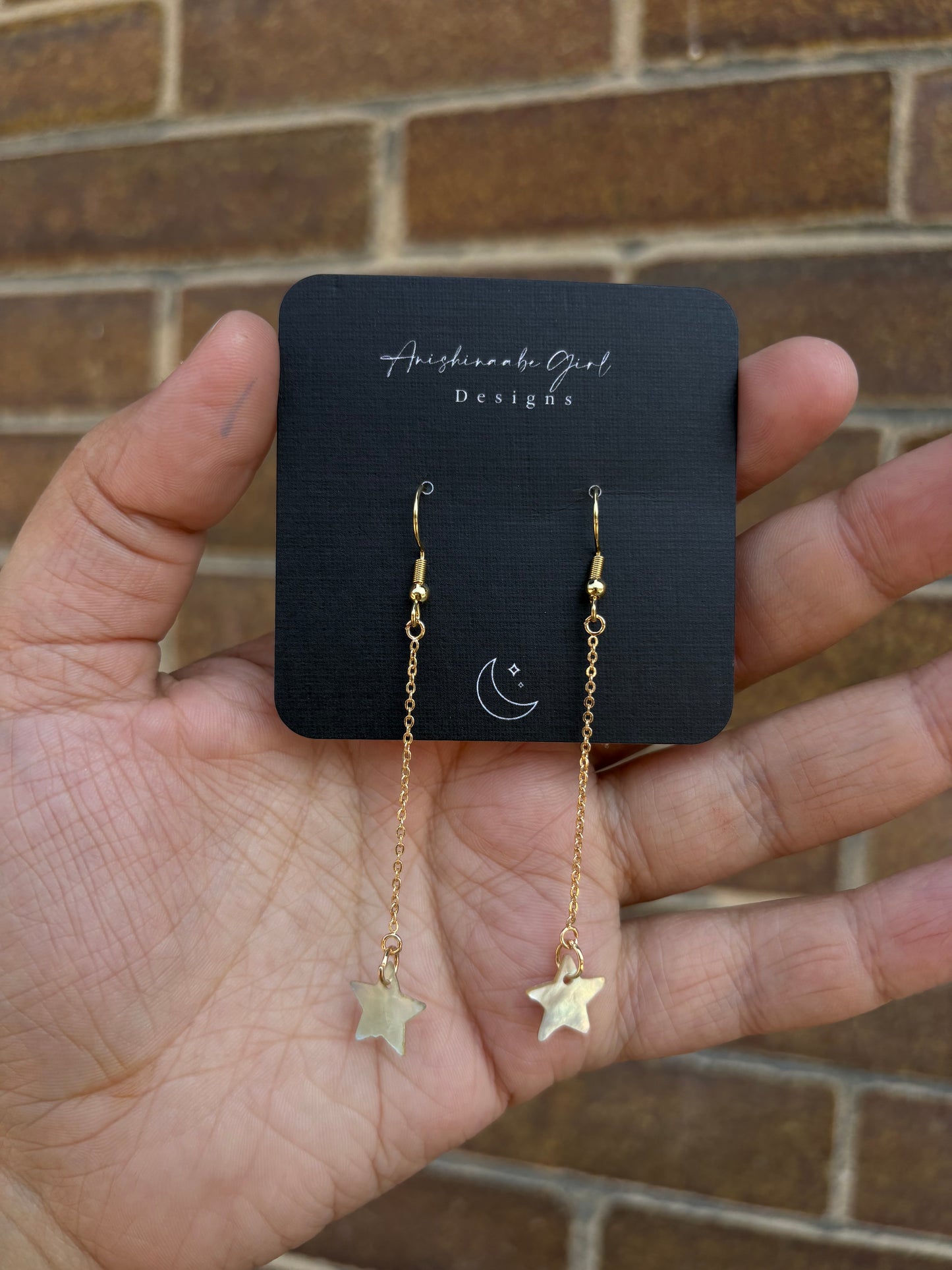 Star Shell Drop Earrings
