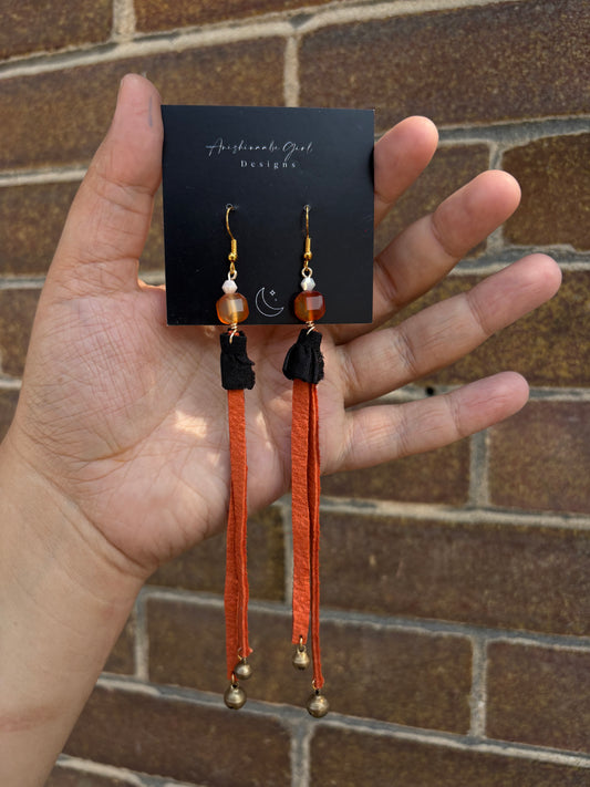 Leather Bell Earrings