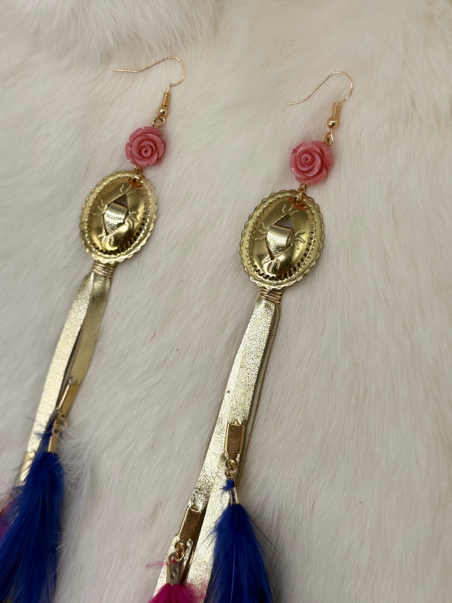 Electric Glam Feather Earrings
