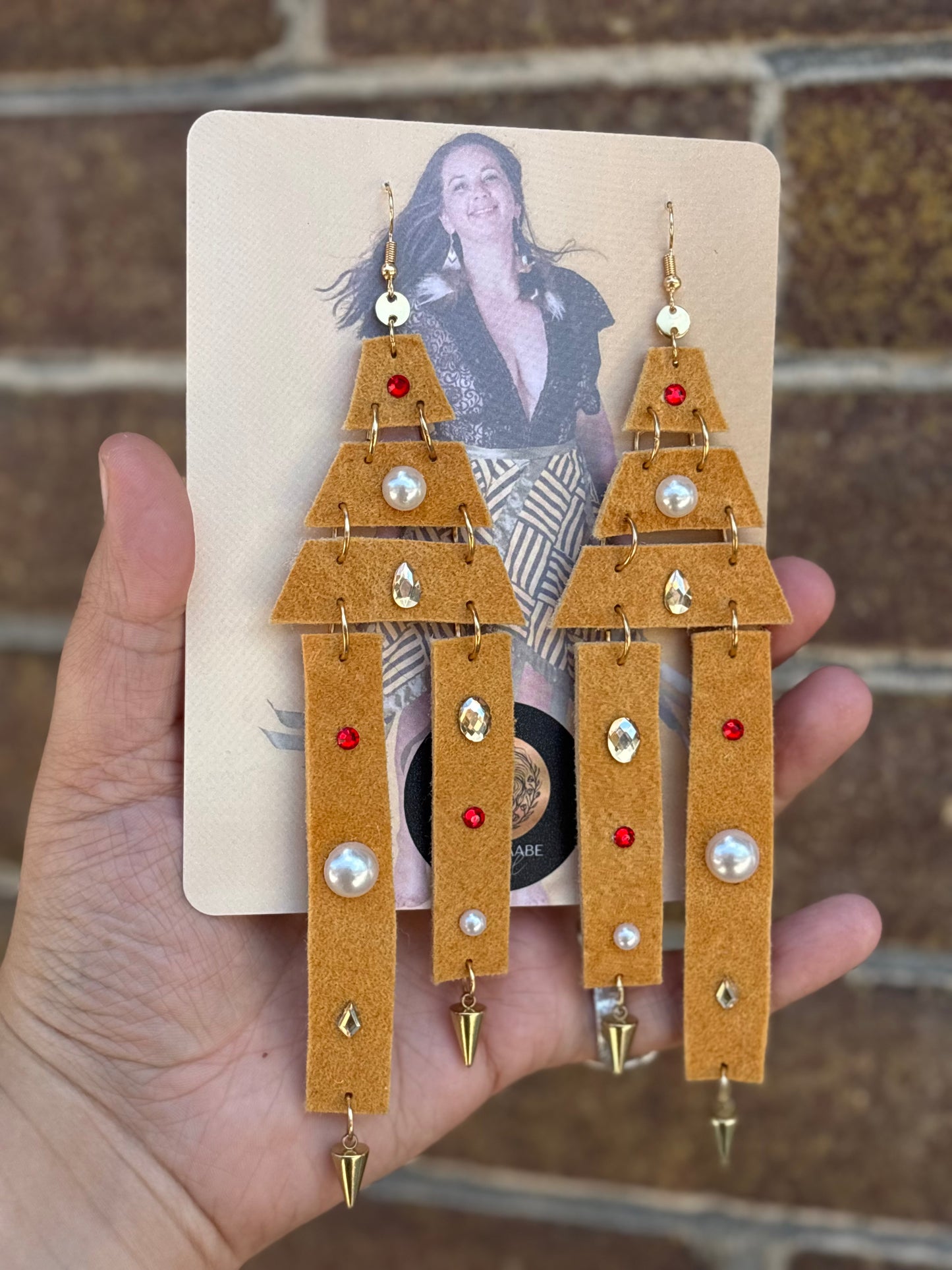 Home Tanned Moose Hide Earrings