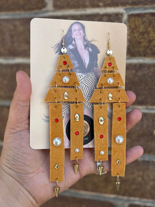 Home Tanned Moose Hide Earrings