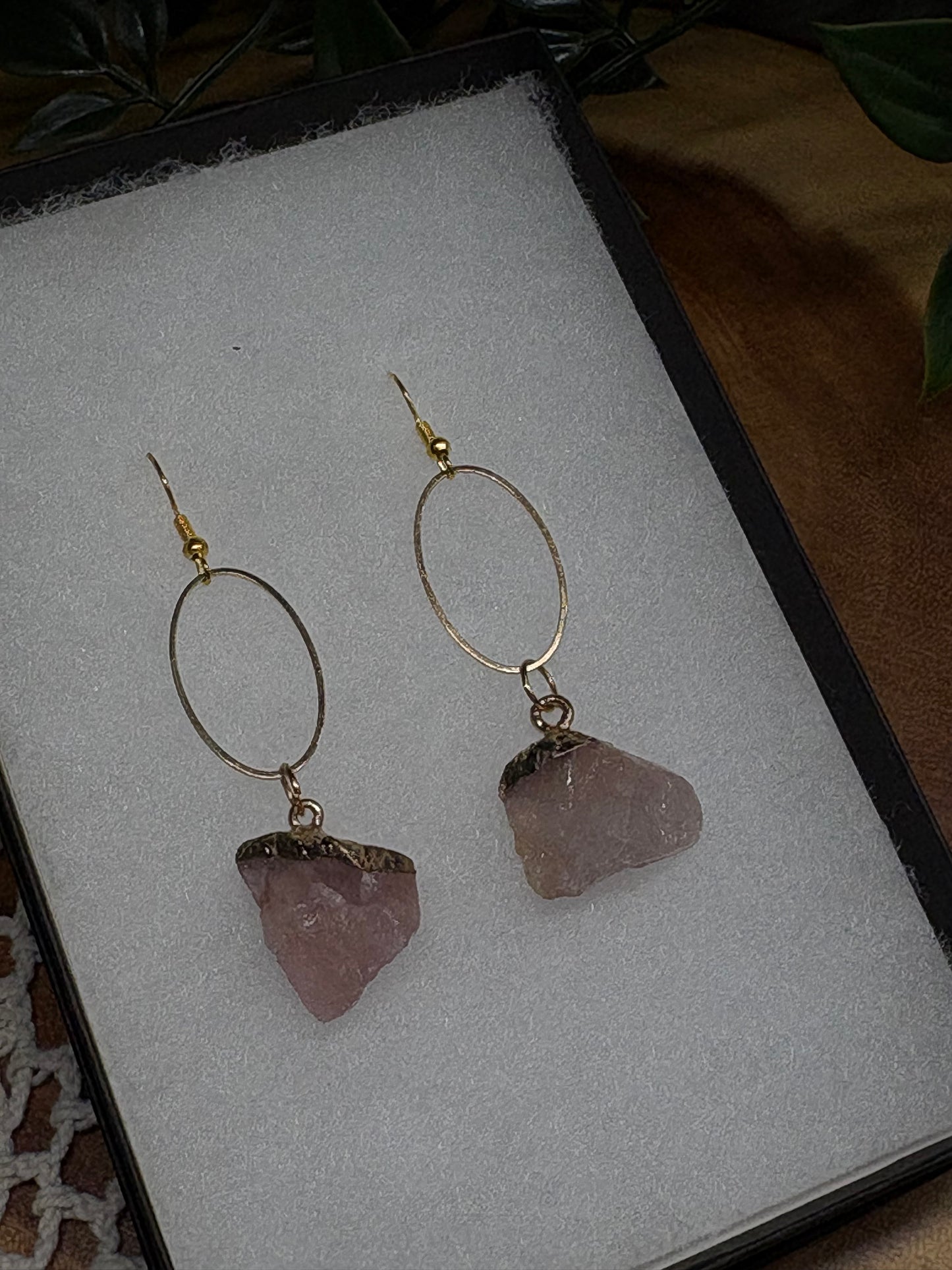 Baby Pink Quartz Earrings