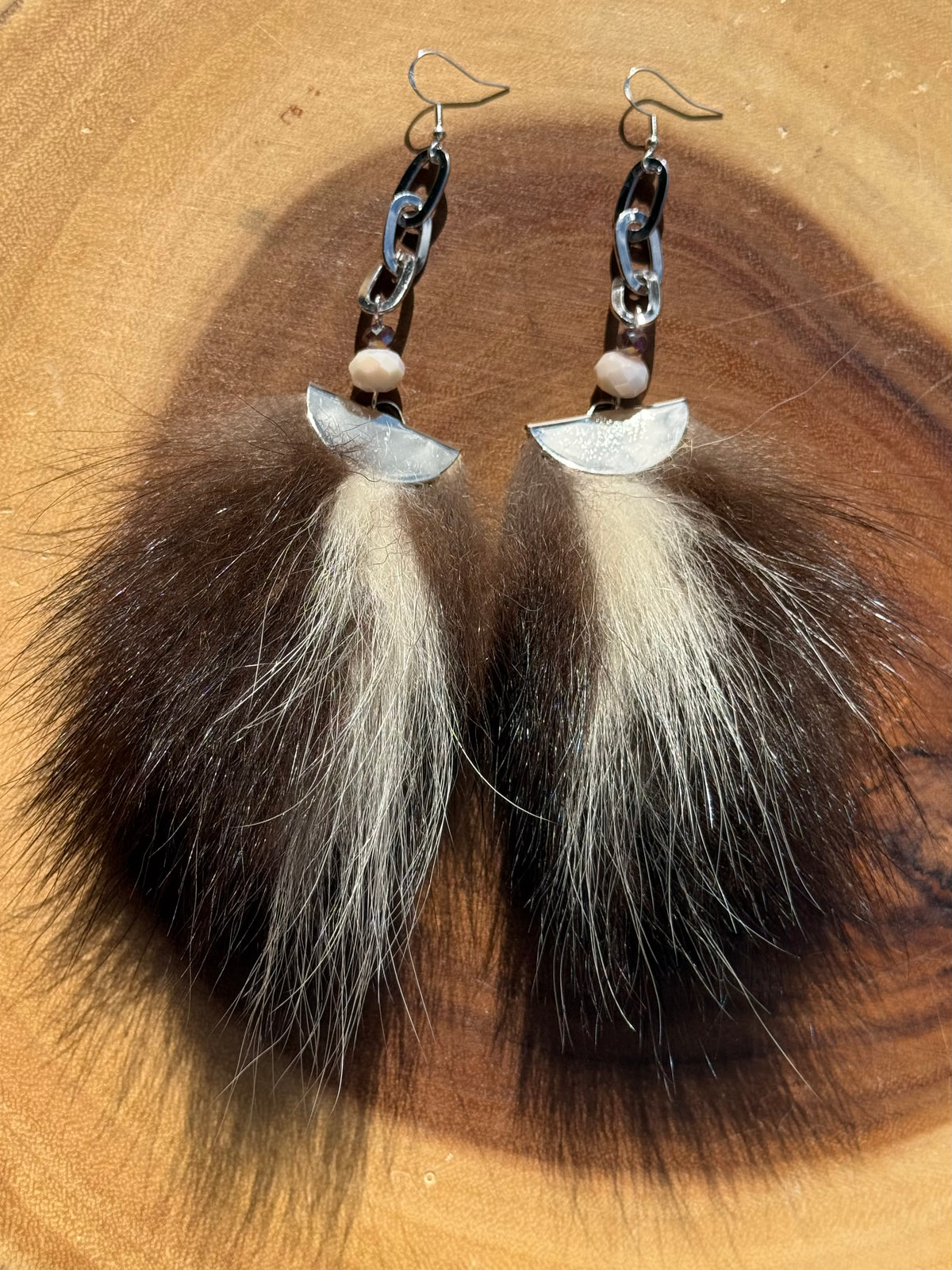 Skunk Medicine Chunky Chain Drop Earrings