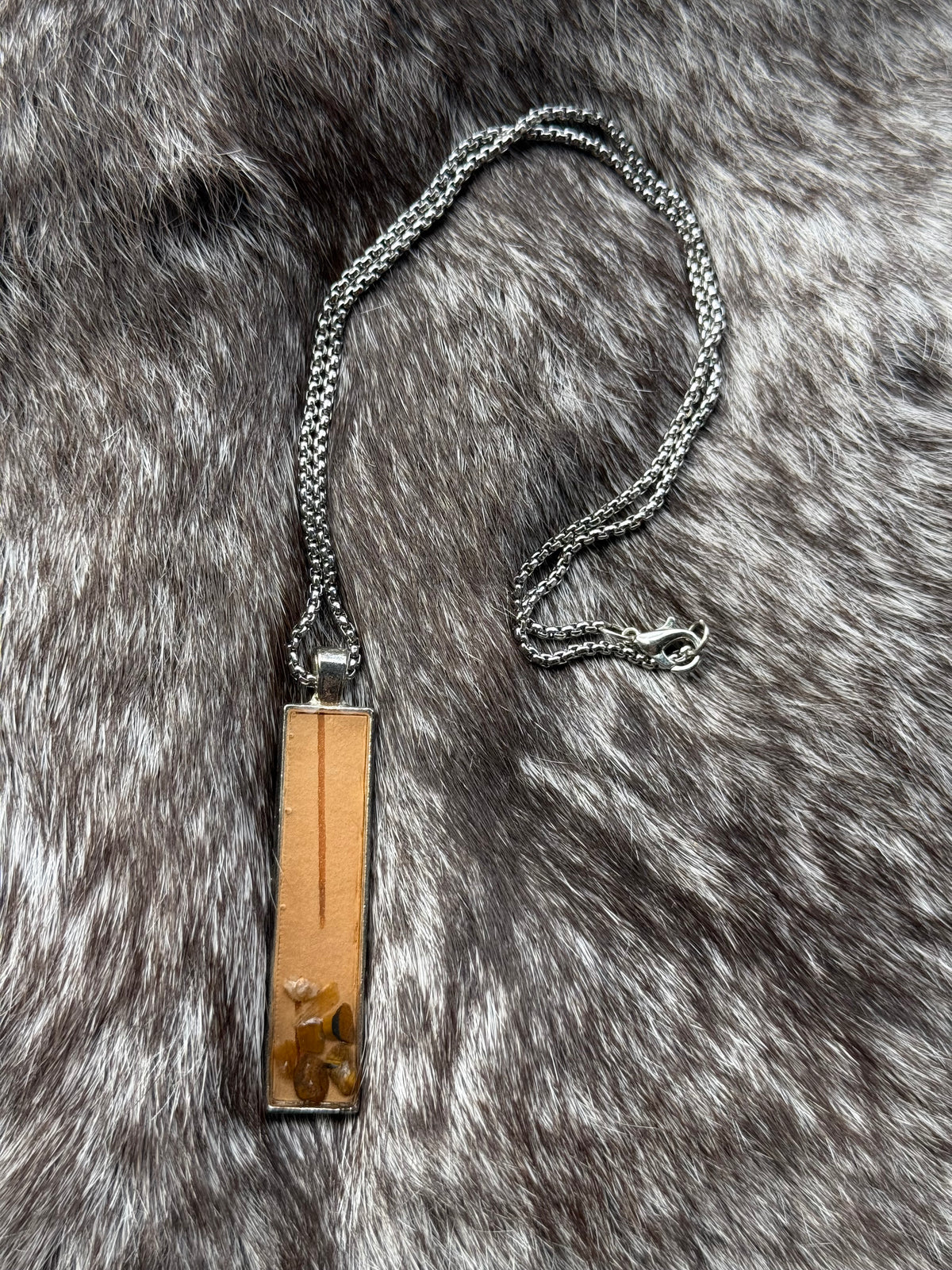 Unisex Resin Birchbark Necklace