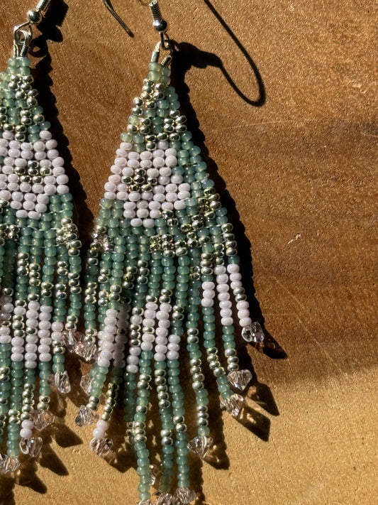 Ethereal Floral Fringe Earrings by Leah Joan