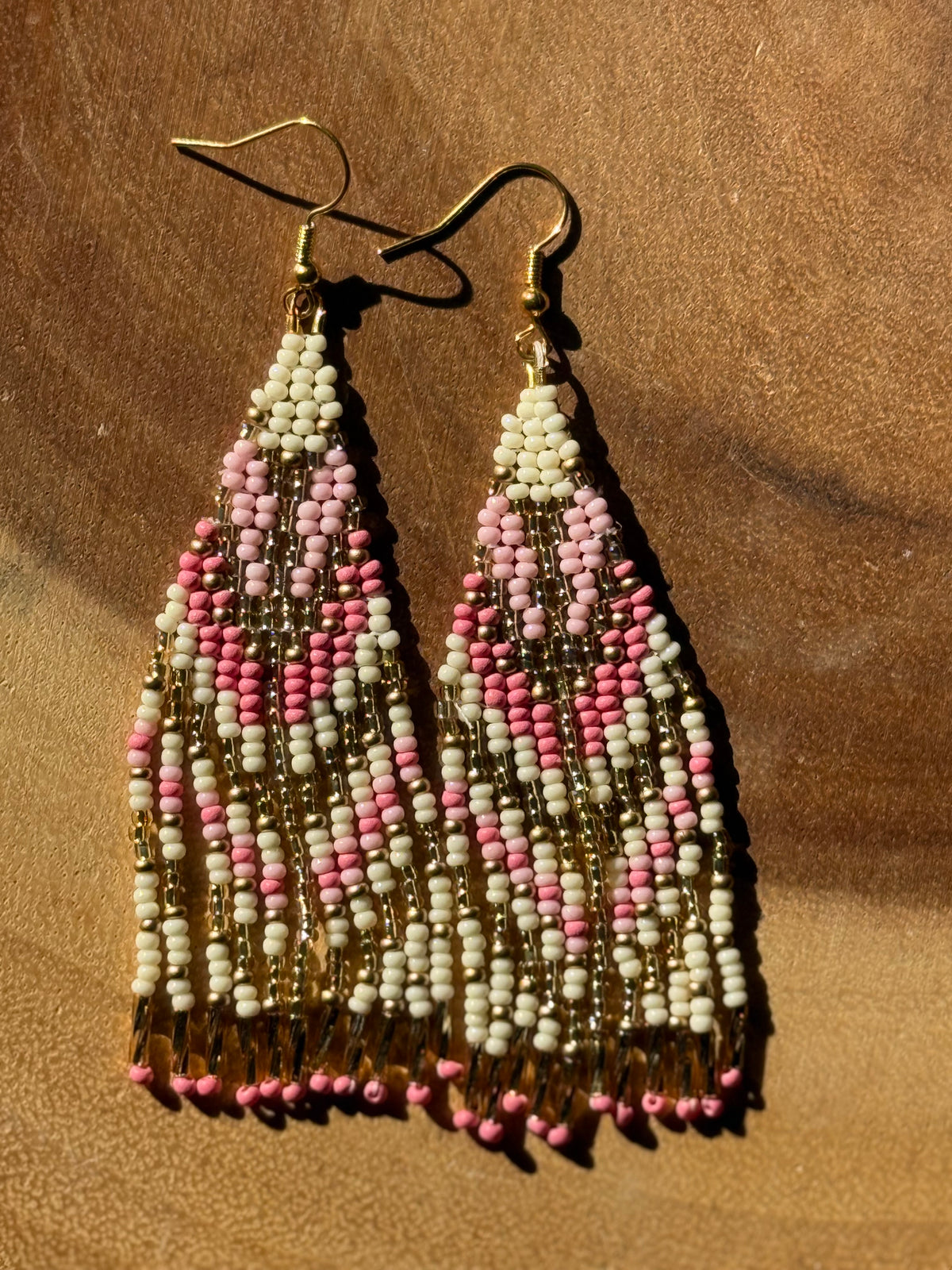 Geometric Fringe Earrings by Leah Joan