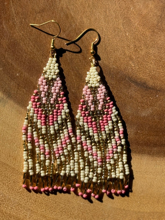 Geometric Fringe Earrings by Leah Joan