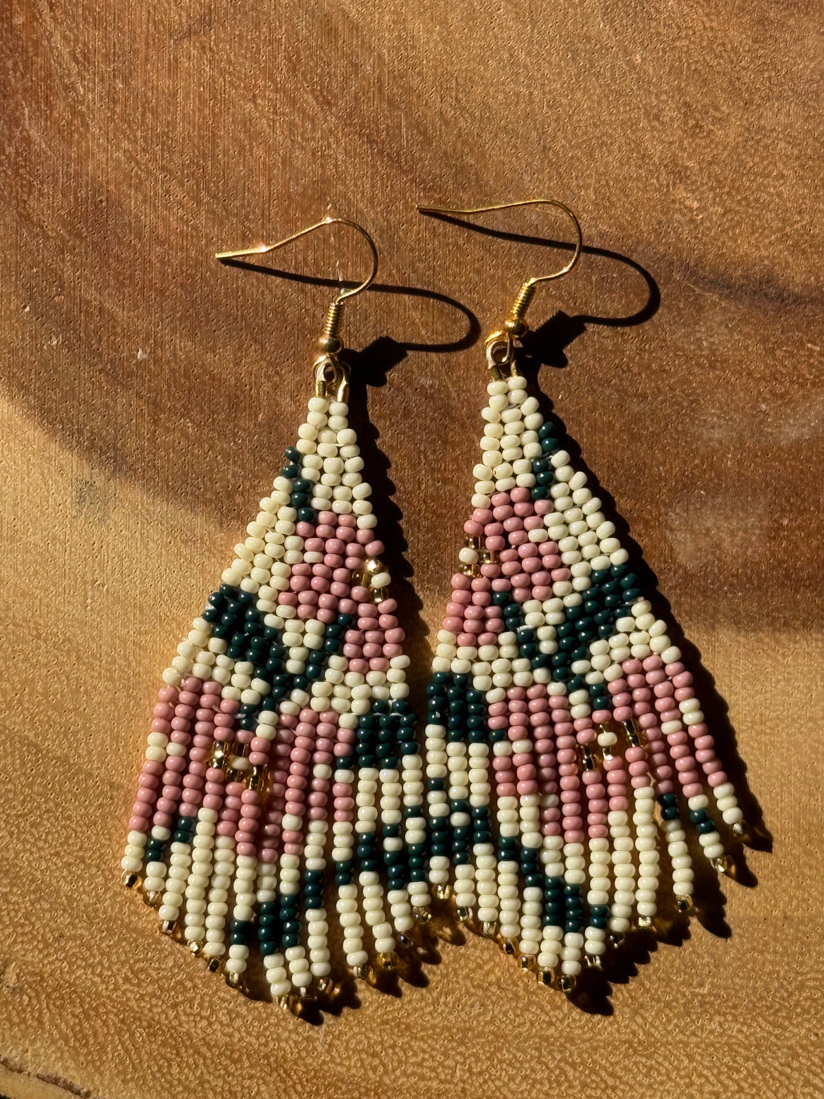 Warm Floral Fringe Earrings by Leah Joan