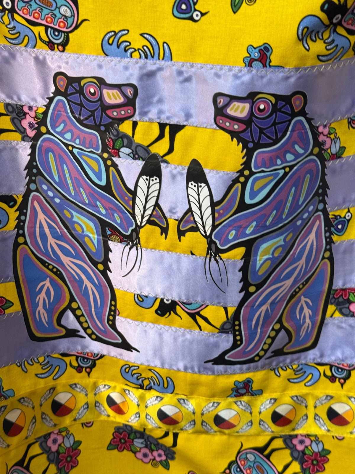 Yellow Creature  - Ribbon Skirt by Tina Houle
