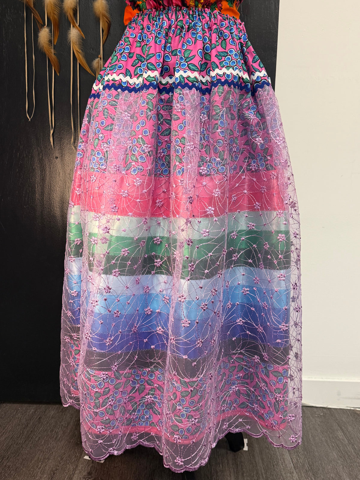 Pink Blueberry - Ribbon Skirts by Tina Houle