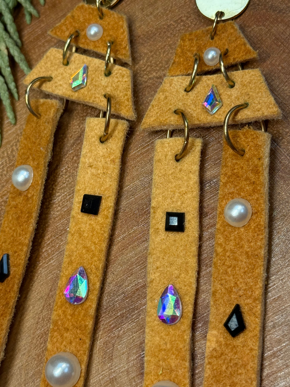 Home Tanned Moose Hide Earrings