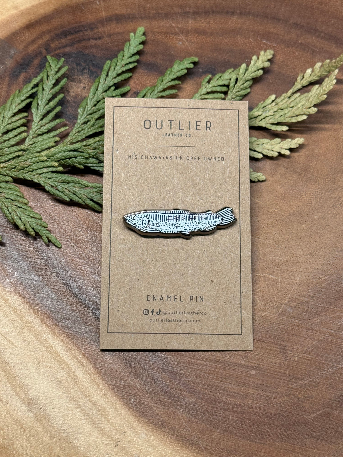 Fish Hard Enamel Pin by Outlier Leather Co.