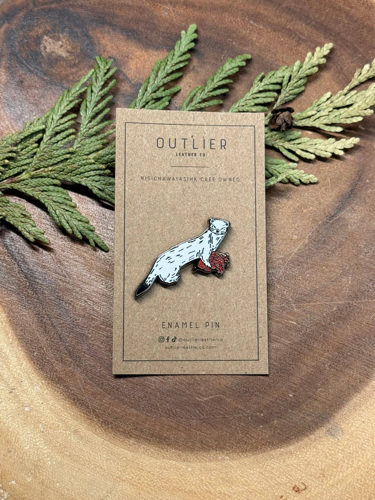 Weasel Hard Enamel Pin by Outlier Leather Co.