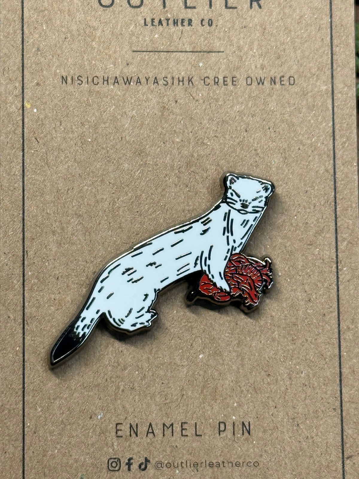 Weasel Hard Enamel Pin by Outlier Leather Co.