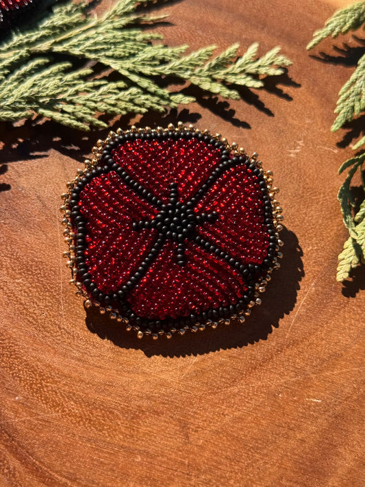 Beaded Poppies by Sinew & Sole