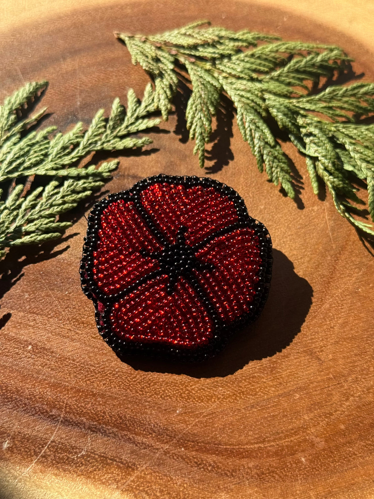 Beaded Poppies by Sinew & Sole