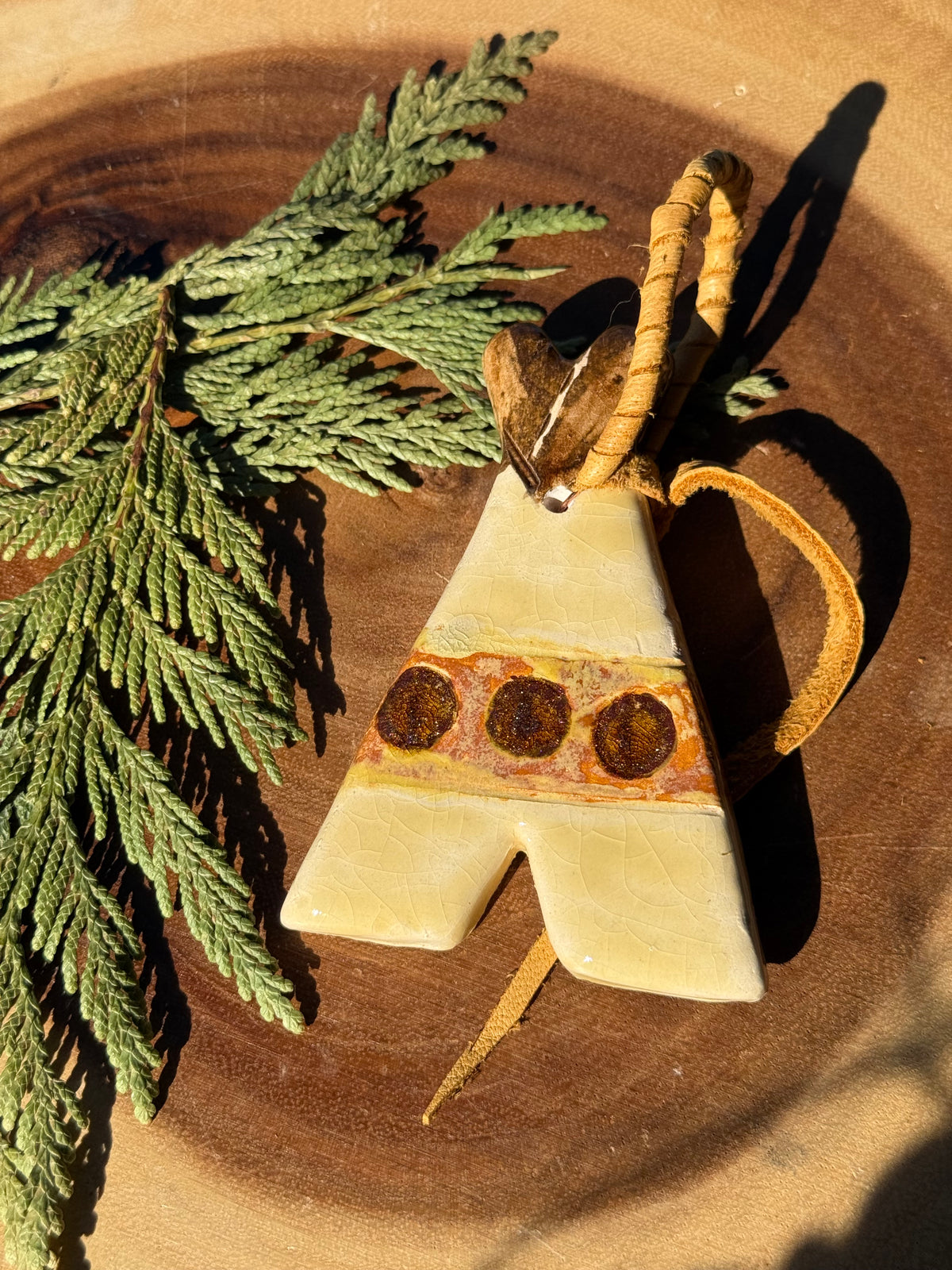 Tipi Ceramic Ornament by Elemental Memories