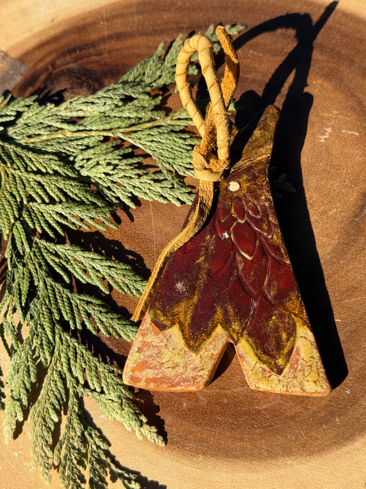 Tipi Ceramic Ornament by Elemental Memories