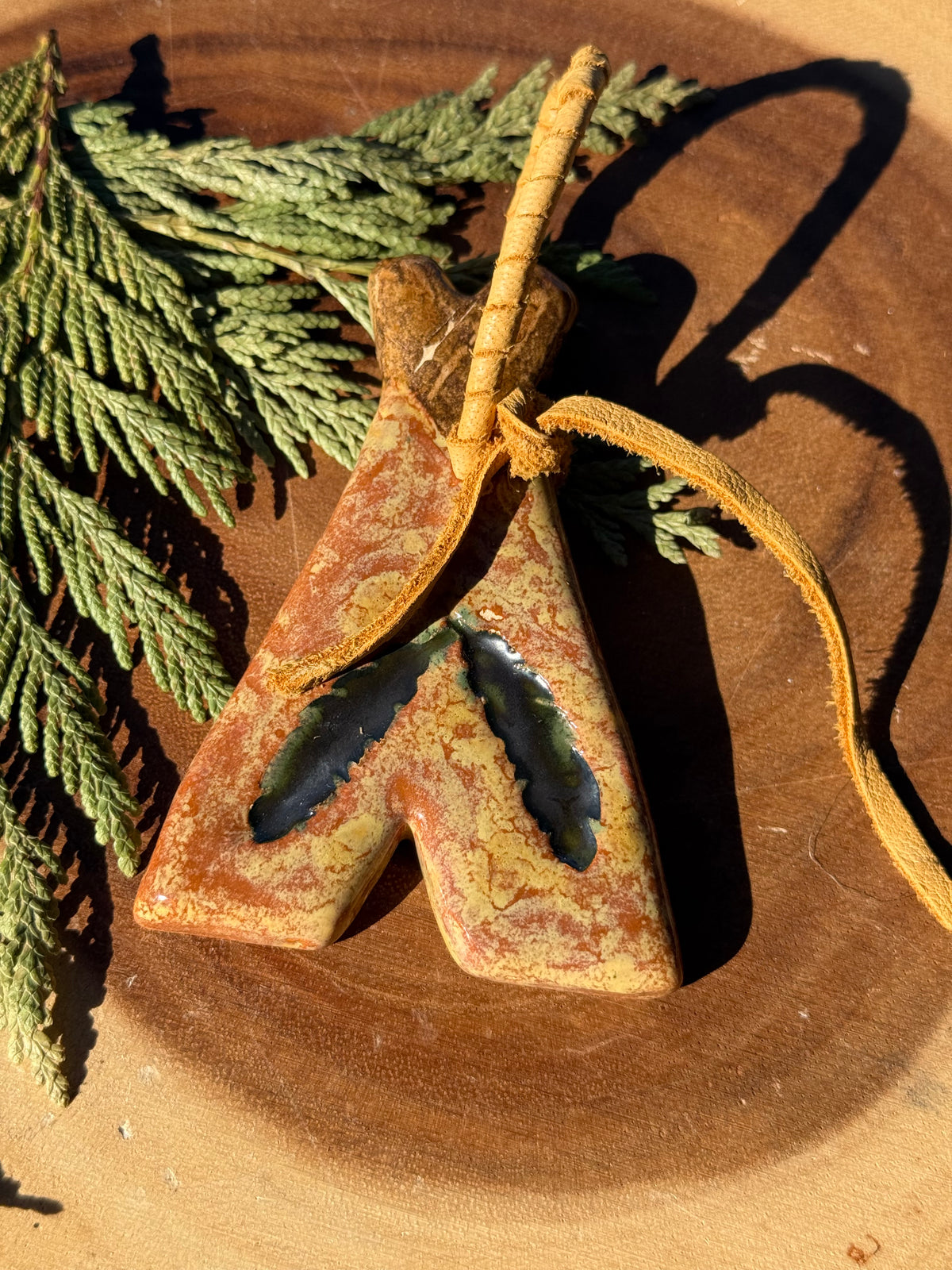Tipi Ceramic Ornament by Elemental Memories