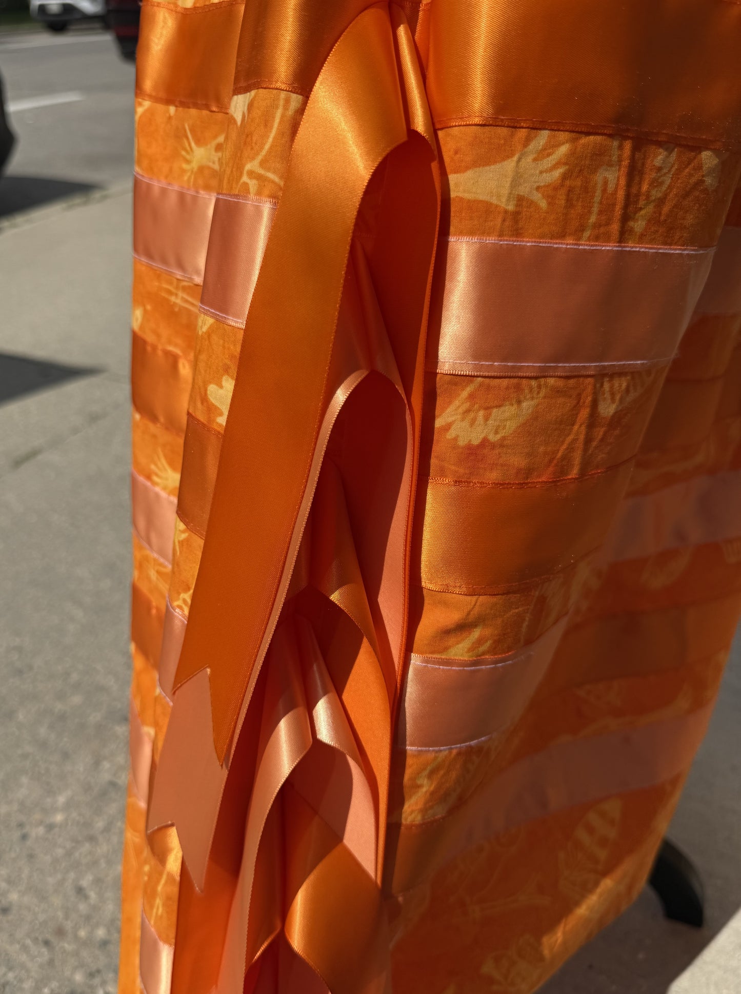 Orange Owl Ribbon Skirt by No Roots No Wings