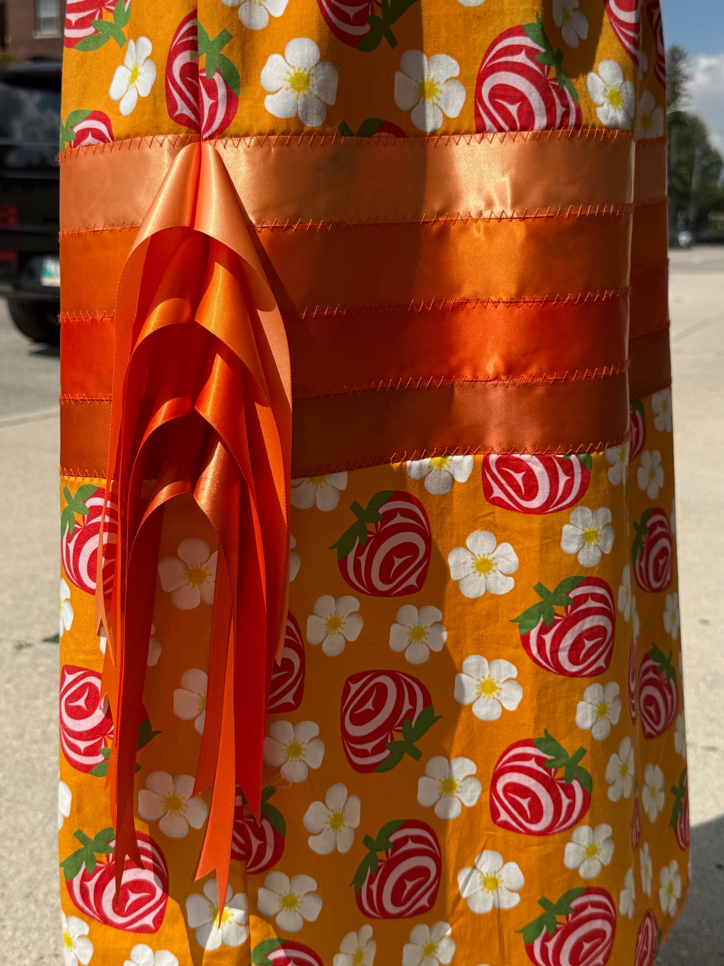 Every Child Matters Strawberry Ribbon Skirt by No Roots No Wings