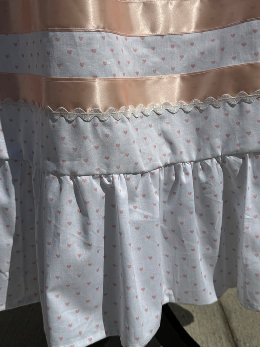 Pink Mini Hearts Ribbon Skirt by No Roots No Wings