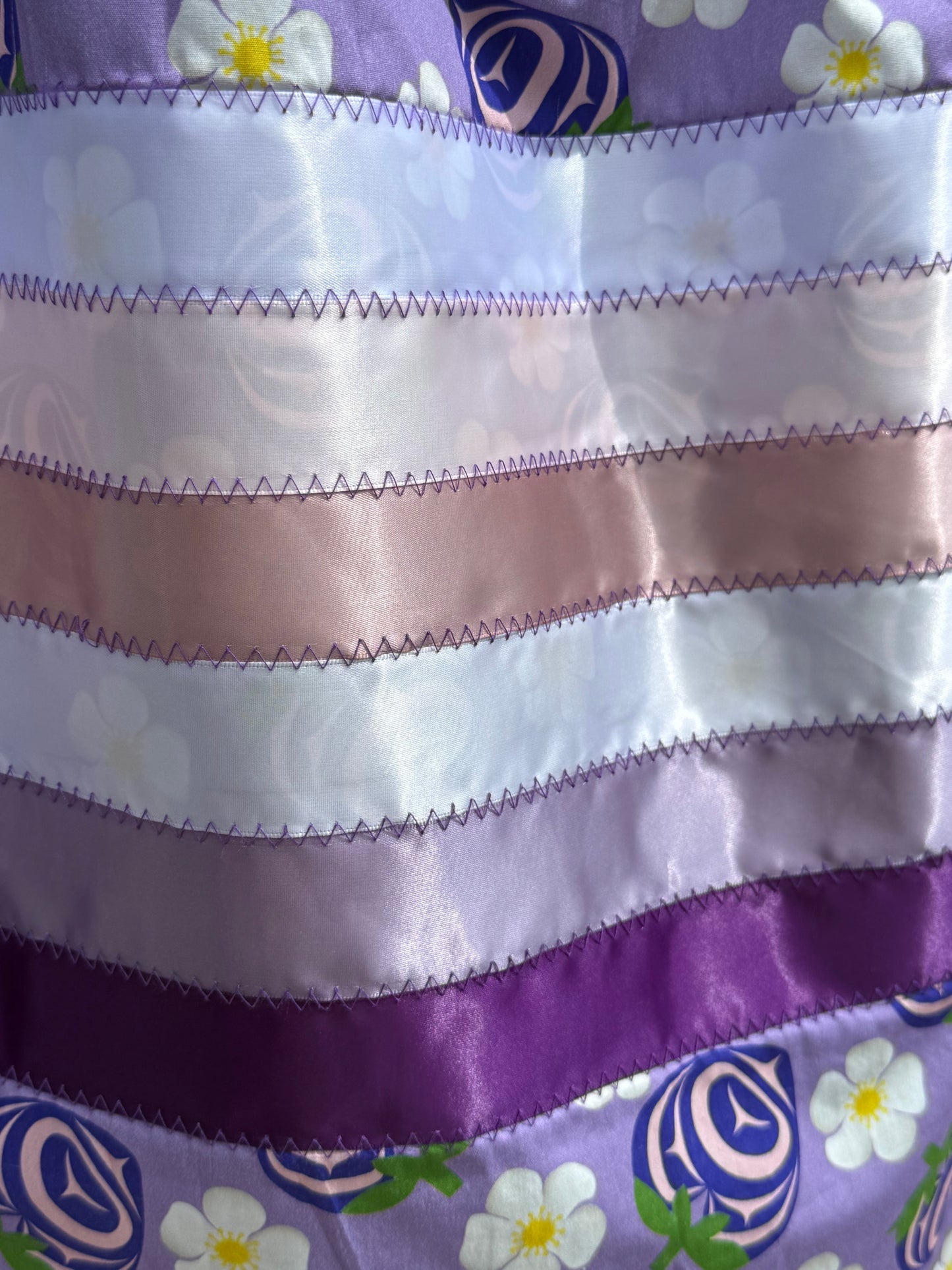 Purple Strawberries Ribbon Skirt by No Roots No Wings