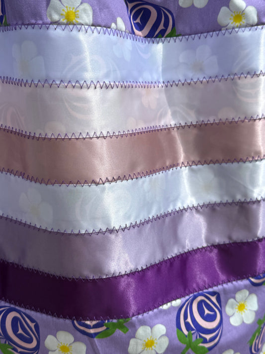 Purple Strawberries Ribbon Skirt by No Roots No Wings