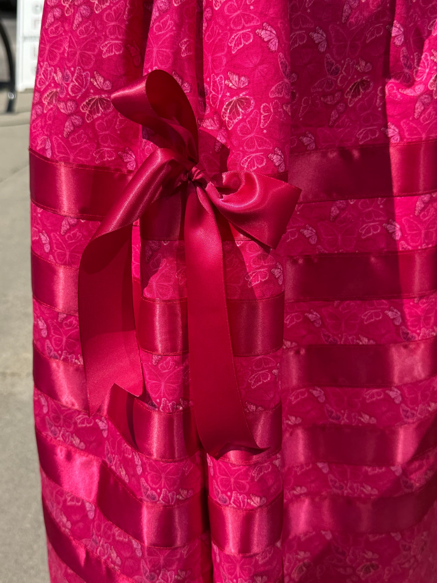 Pink Butterflies Ribbon Skirt by No Roots No Wings