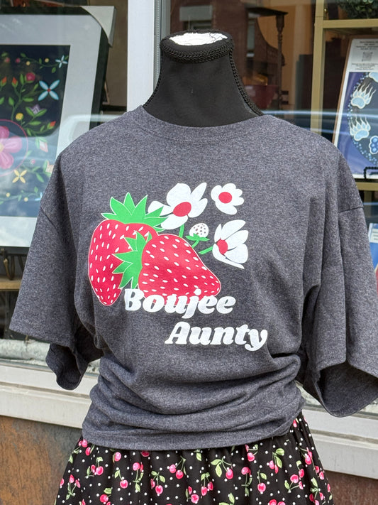 Boujee Aunty T-Shirt - Heather Grey