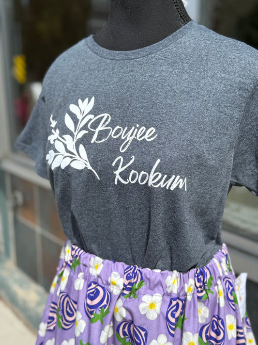 Boujee Kookum T-Shirt - Heather Grey