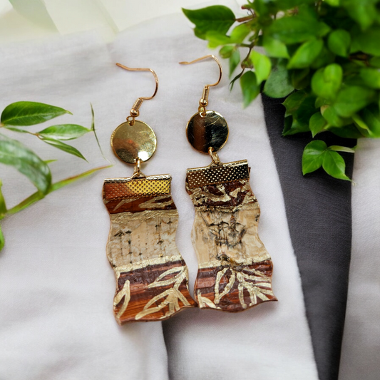 Birchbark Drop Earrings