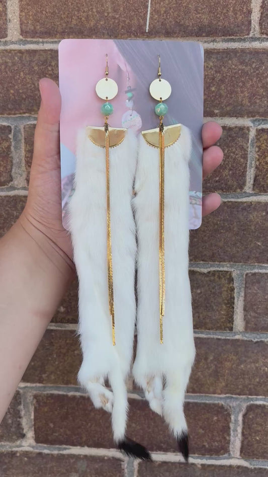 Ermine Earrings adorned with Gold