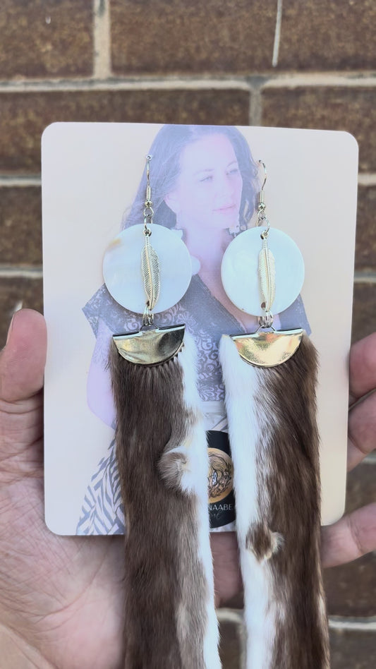 Ermine & Shell Earrings
