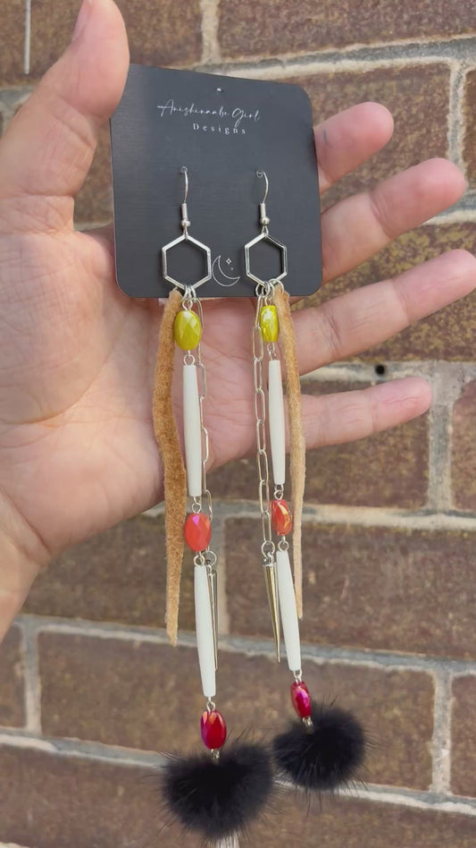 Smoked Moose Hide Deadly Dangles