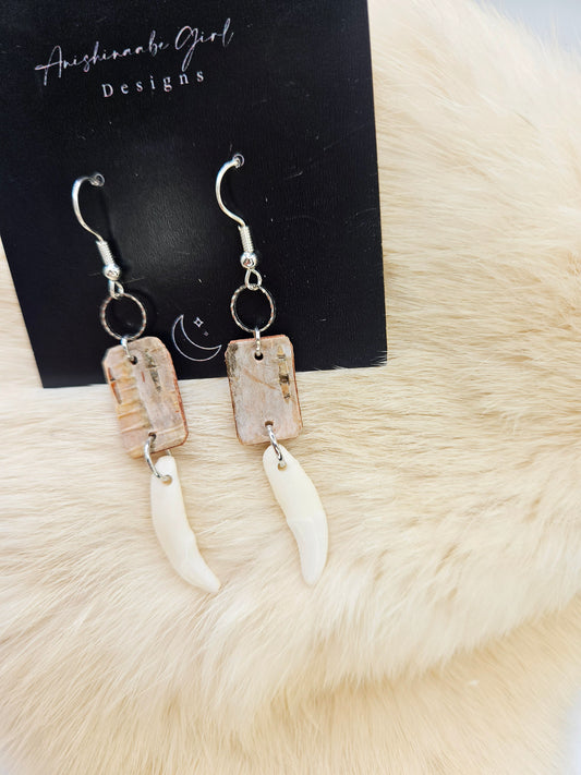 Birchbark Drop Earrings