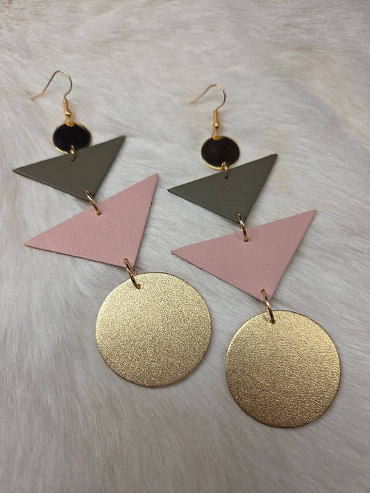Leather Stack Earrings
