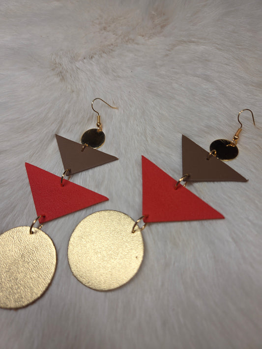 Leather Stack Earrings