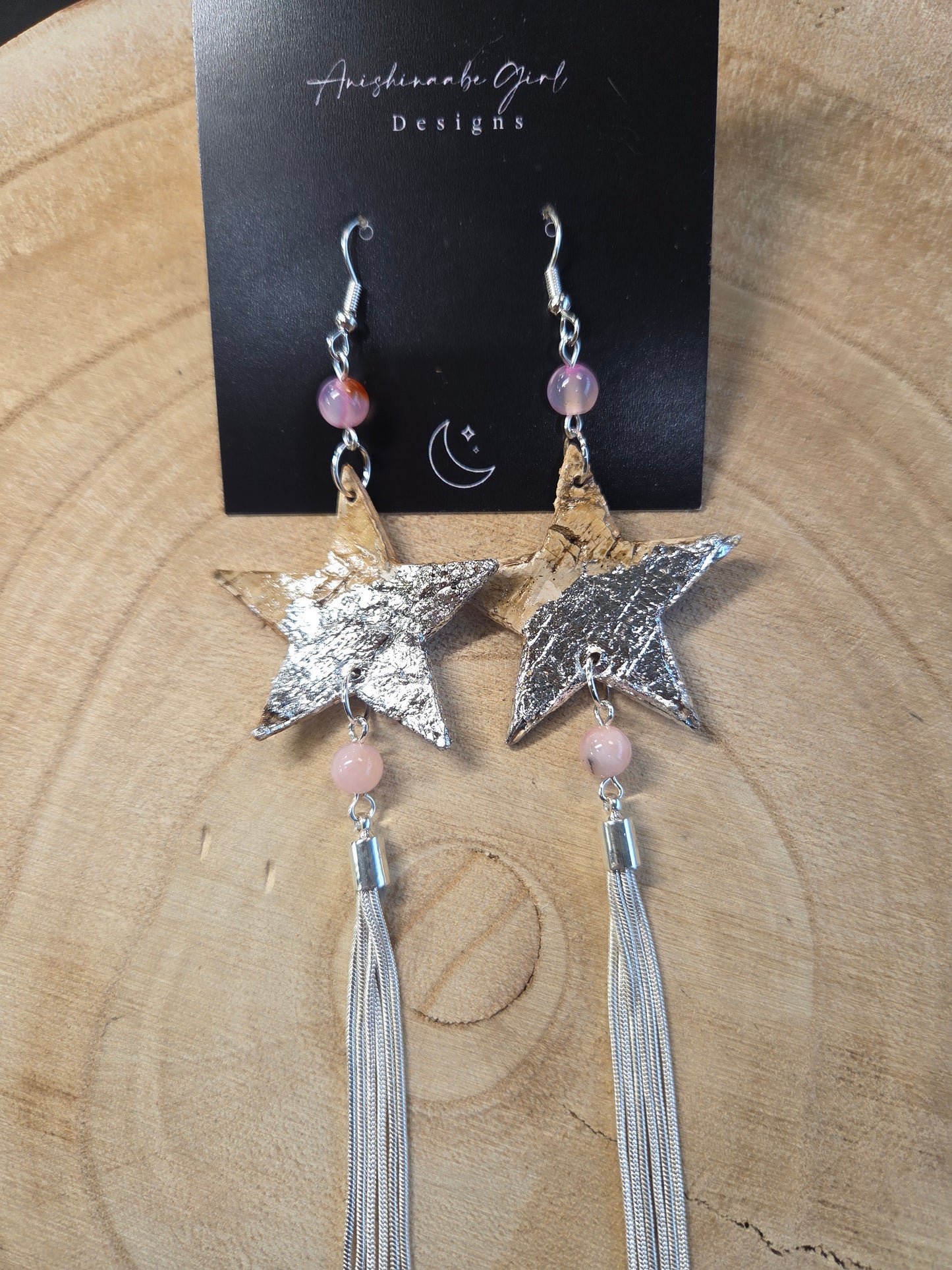 Birchbark Star People Earrings