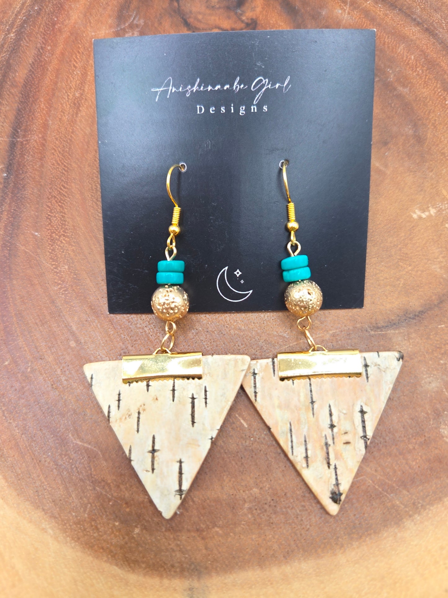 Triangle Birchbark Dangles