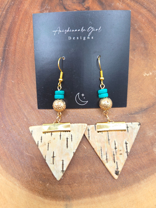Triangle Birchbark Dangles