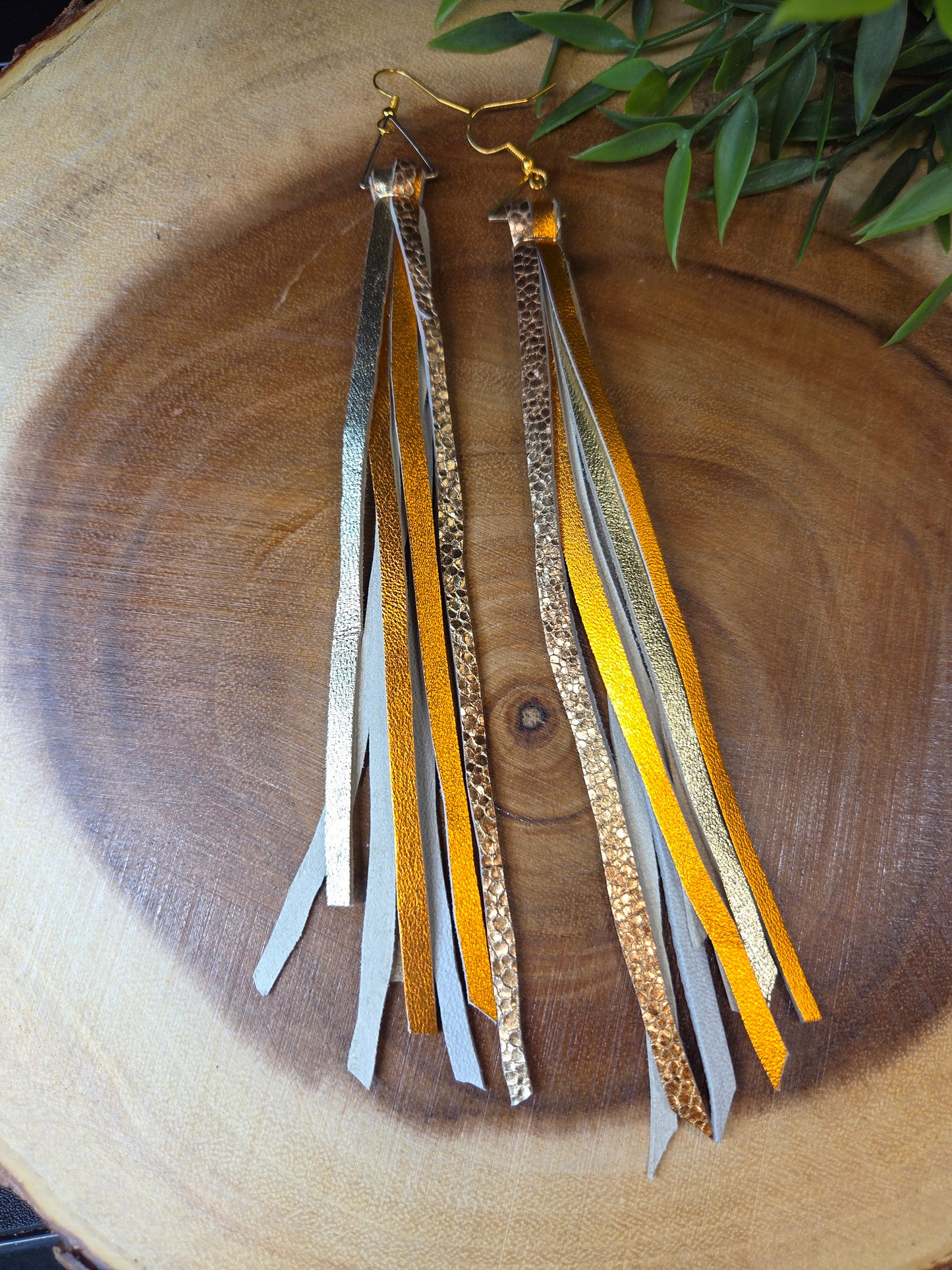 Leather Fringe Earrings