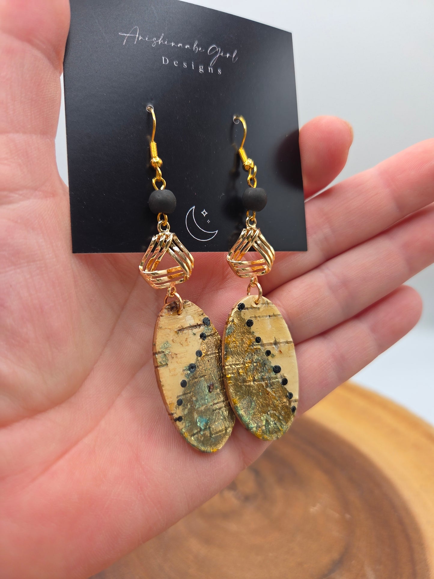 Birchbark Oval Drops