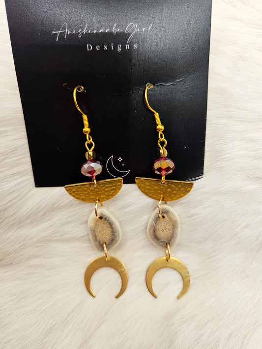 Caribou Antler Drop Earrings